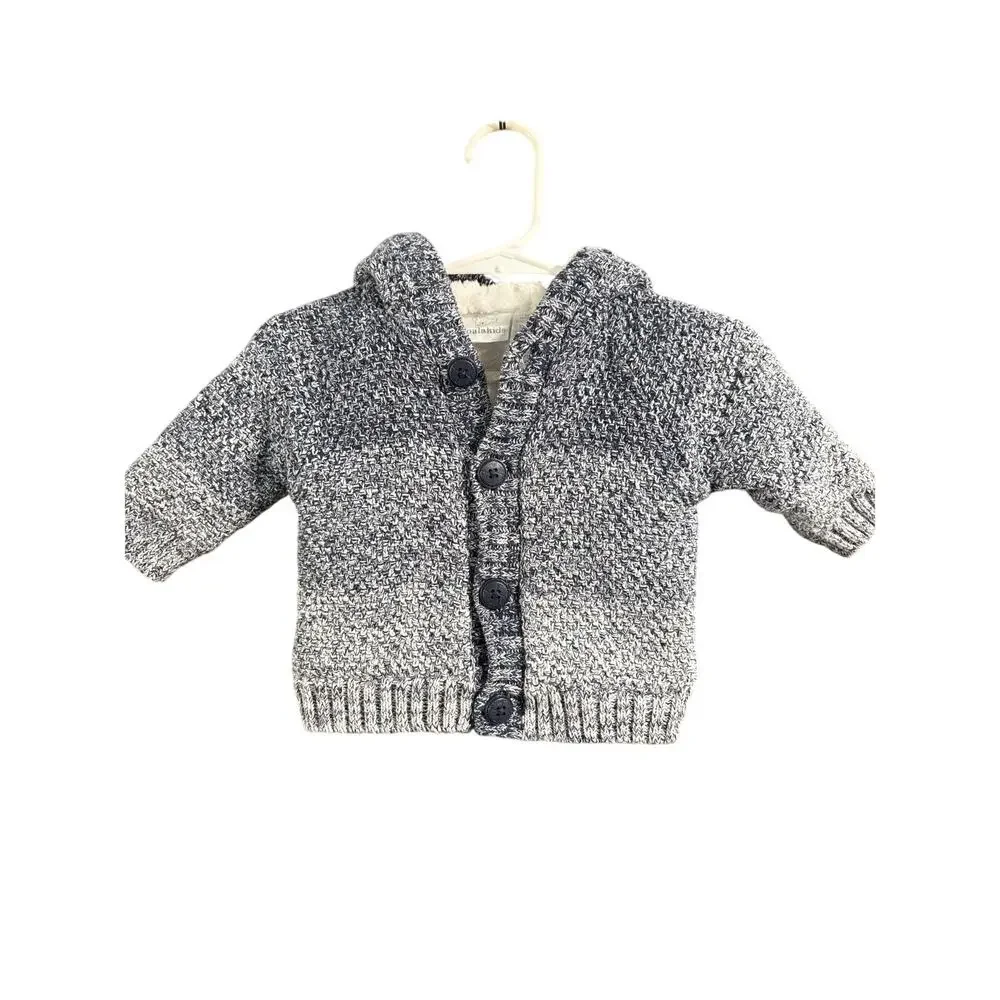 Grayscale Button Up Coat - Koala Baby - 0-3mo